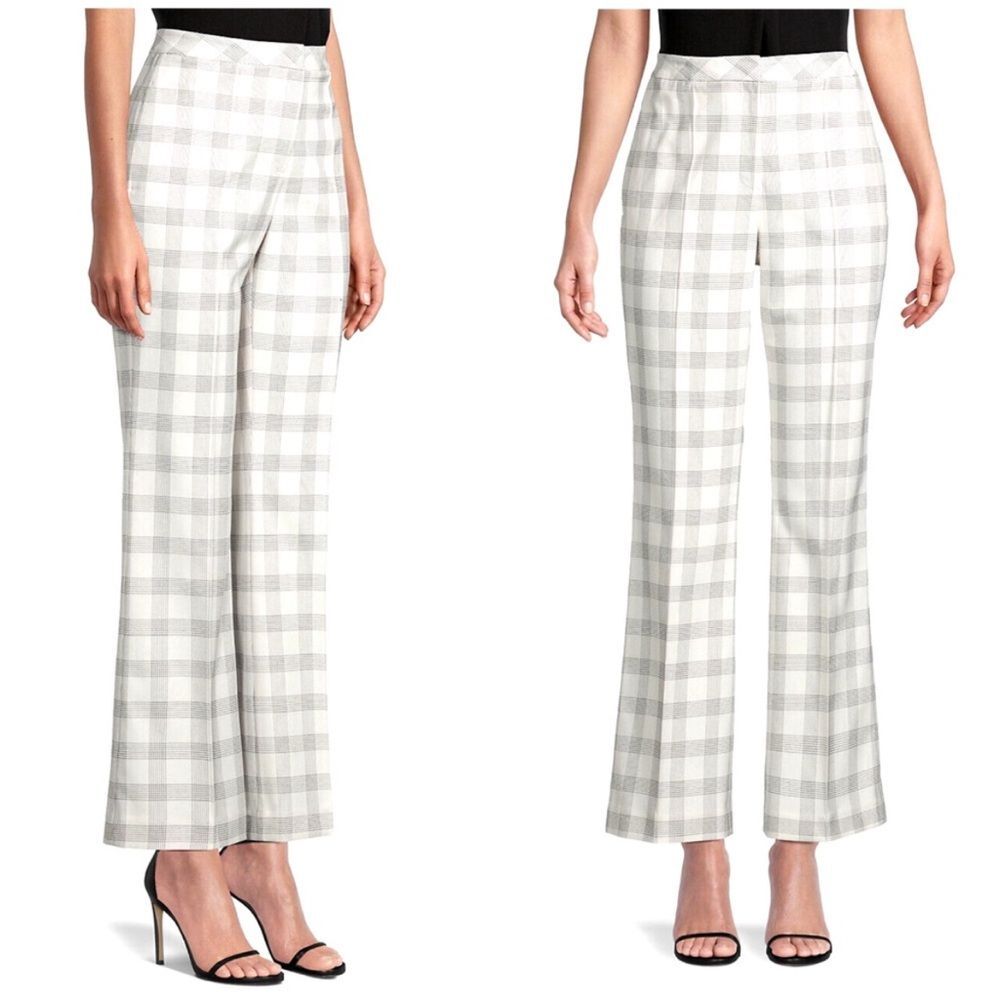 Elie Tahari Plaid Plants 2